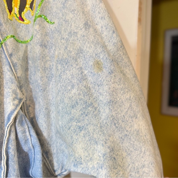 Vtg Torpedo International Aquatic Fish Design Denim Jacket - Picture 12 of 16